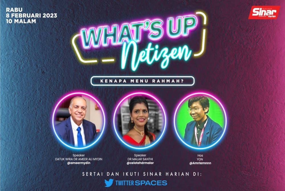 Program Temubual Eksklusif yang bertajuk ‘Kenapa Menu Rahmah’ bersama Ameer Ali dan Dr Malar Santhi