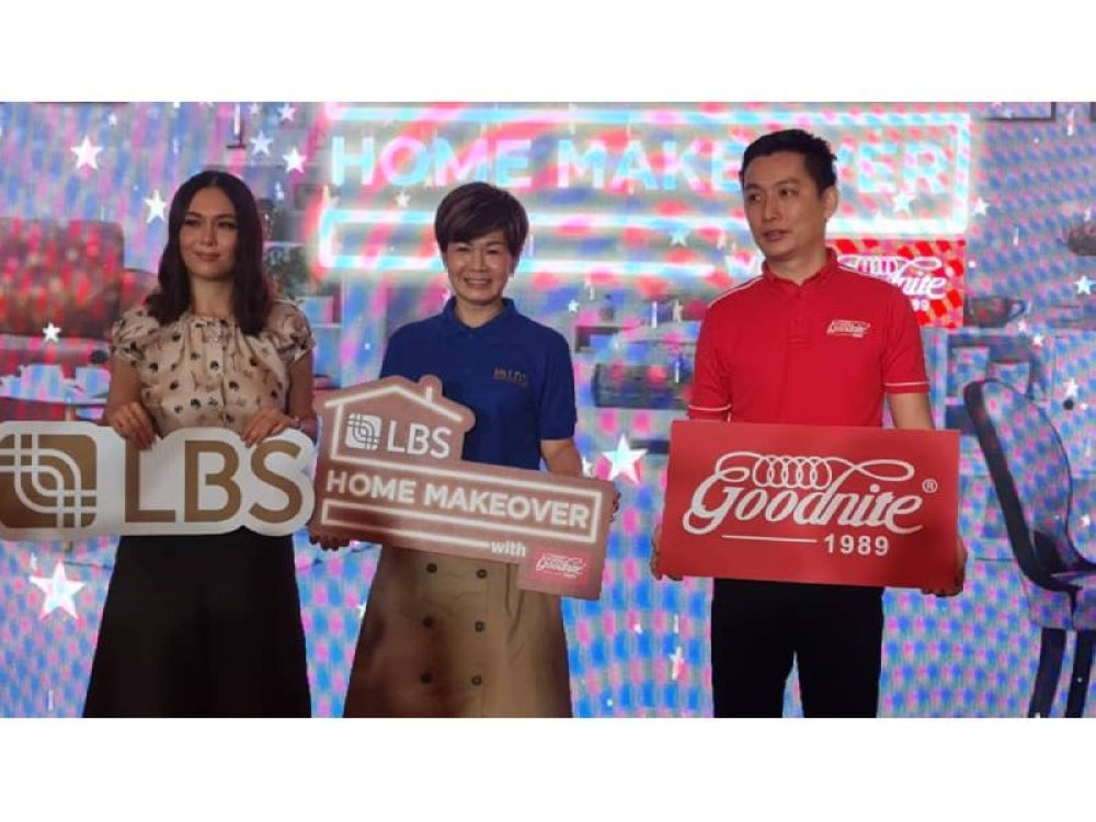 Dari kiri Pelakon Siti Saleha, Cynthia dan Teo pada pelancaran program ‘Ubah suai rumah LBS bersama Goodnite’ yang diadakan di KITA @Cybersouth di sini pada Sabtu