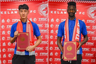 Kim Ming Kyu dan Nuha Marong - Foto Facebook TRW Kelantan FC