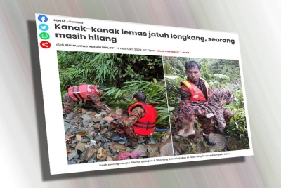 Laporan Sinar Harian pada Sabtu.