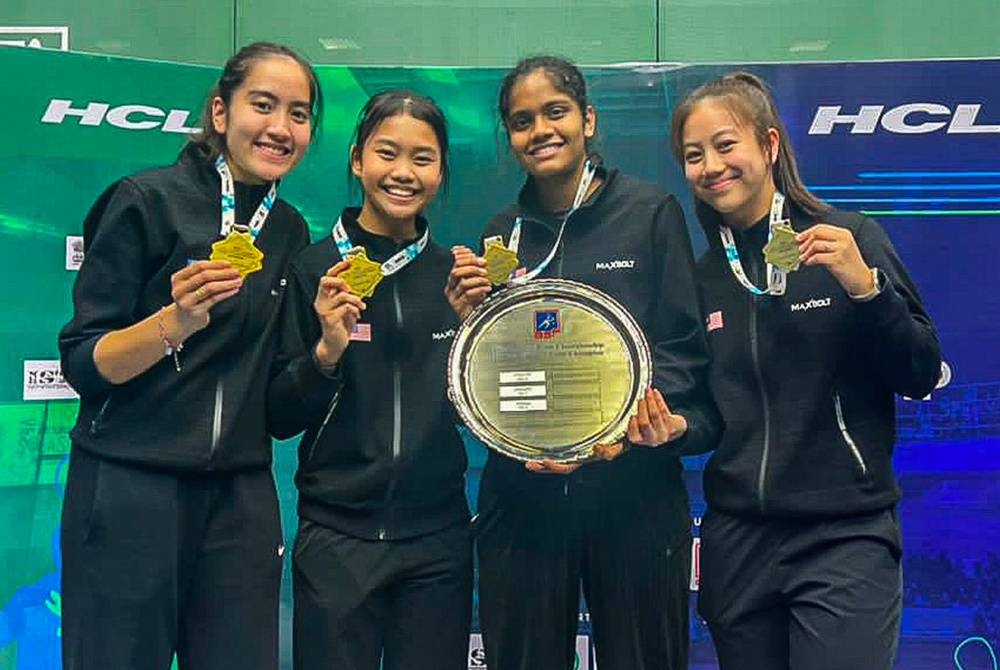 Skuad skuasy remaja negara menewaskan Hong Kong dalam perlawanan akhir Kejohanan Skuasy Berpasukan Remaja Asia di Chennai, India pada Ahad.