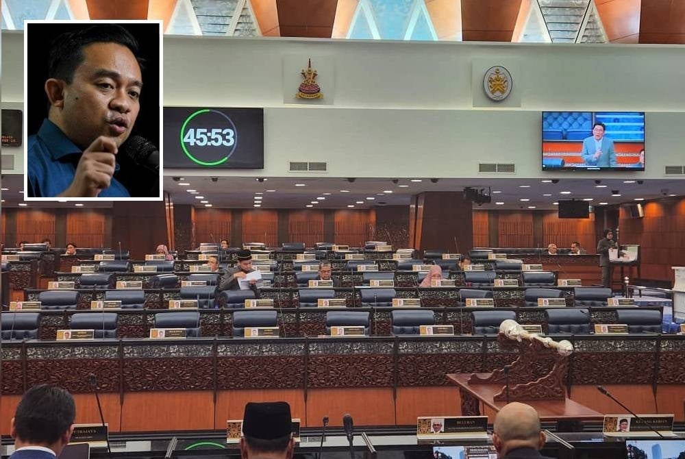 Wan Saiful mendakwa kerusi di blok kerajaan pada sebelah petang kebanyakannya kosong. (Gambar kecil: Wan Saiful)