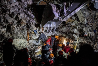 Jumlah kematian akibat gempa bumi itu melebihi 31,500 di Turkiye manakala di Syria, jumlah korban cecah 8,500. Foto EPA