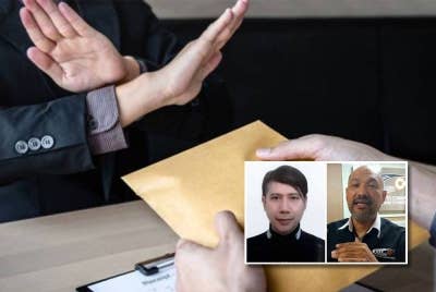 Kenyataan perbuatan rasuah menjadi antara punca kos sara hidup meningkat sememangnya perkara benar yang tidak boleh dinafikan mana-mana pihak. - Gambar Hiasan (Gambar kecil dari kiri: Hamdan dan Pushpan)