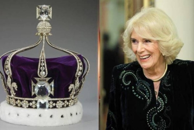 Camilla (kanan) tidak mahu mahkota baharu dibuat untuk pertabalan, sebaliknya hanya mengubah suai mahkota sedia ada. -Reuters