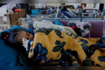 Kira-kira 1,362 kanak-kanak terpisah dengan keluarga mereka selepas kejadian gempa bumi pada 6 Februari lalu. - Foto Reuters