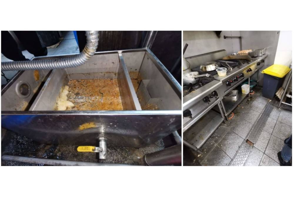 Tempat penyediaan makanan dalam keadaan kotor dan menjijikkan ketika Operasi Penguatkuasaan Malam oleh DBKL pada Khamis.