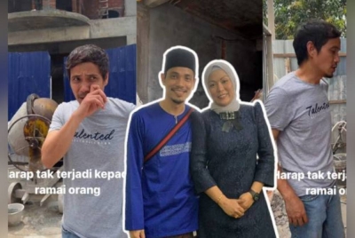 Pihak kontraktor tersebut telah mengingkari janji untuk menyiapkan rumah Mark Adam dan isteri (foto) berkenaan pada tarikh yang ditetapkan sebelum menghilangkan diri. - Foto Awani