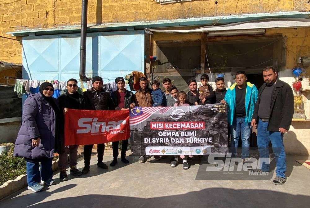 Penerima sumbangan Tabung #BantuanBencana Sinar Harian x Syria Care yang menjadi mangsa gempa bumi di Turkiye pada 6 Februari lalu.