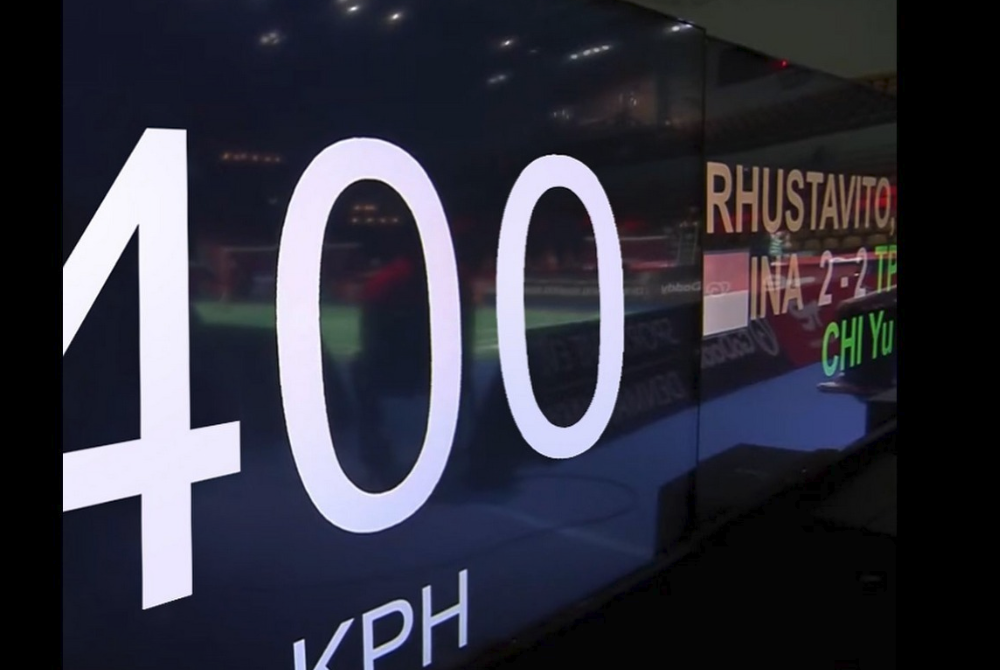 Pukulan smash Shesar Hiren Rhustavito yang mencecah 400 kmj.