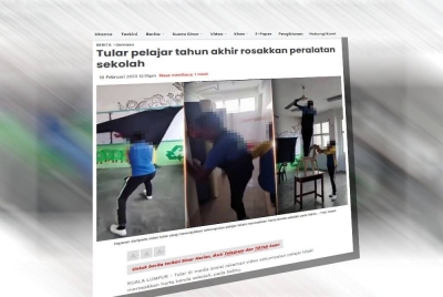 Laporan Sinar Harian pada Sabtu.
