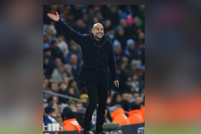Guardiola berang City gagal tewaskan Forest dalam aksi EPL. - Foto EPA