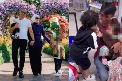 Video tersebut memaparkan bapa tunggal tersebut sedang membuat pilihan produk bayi seperti alatan permainan, makanan bayi, cucian bayi dan pakaian. - Foto Awani