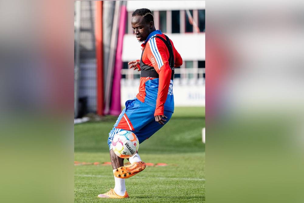 Mane kembali berlatih selepas sembuh daripada kecederaan. - Foto Agensi