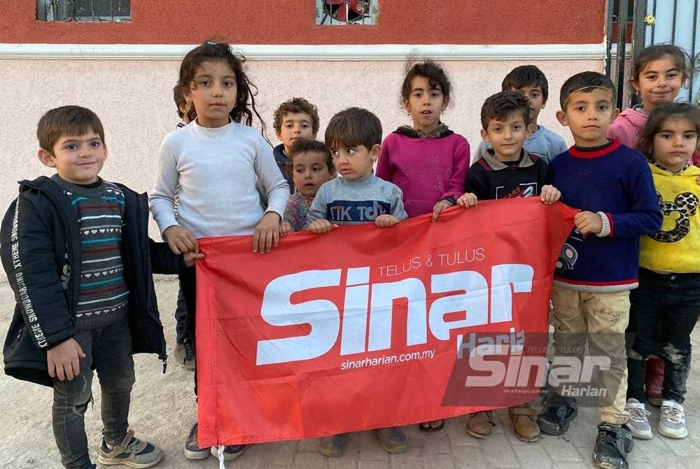 Kanak-kanak pelarian warga Syria yang terselamat dalam tragedi gempa bumi pada 6 Februari lalu.