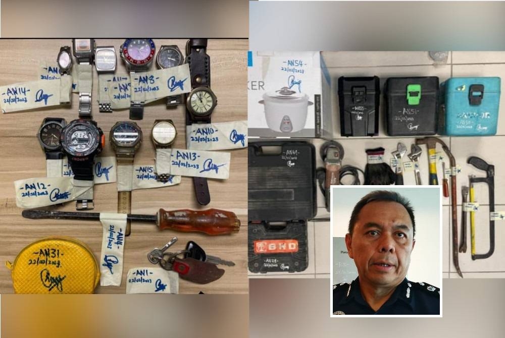 Antara barang yang dirampas polis. - Gambar kecil: Rahmat
