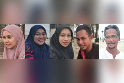 Dari kiri; Siti Zubaidah, Afifah, Aimi Athirah, Mohd Khairul Azali dan Zainal.