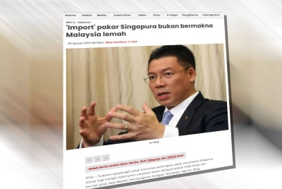 Laporan Sinar Harian pada 26 Januari lalu.