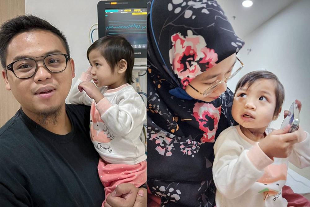 Keadaan terkini Ainul Mardhiah selepas tiub pernafasan ditanggalkan dari leher. - Foto Facebook Ahmad Safiuddin