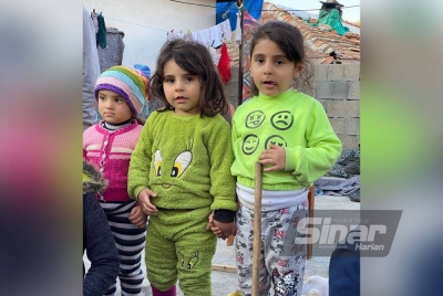 Judi Da'dush (kanan) bersama adiknya Shima menjadi anak yatim piatu dalam sekelip mata selepas ibu serta ayah mereka terkorban dalam tragedi gempa bumi yang melanda Turkiye pada 6 Februari lalu.