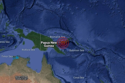 Gempa bumi kuat berukuran 6.2 pada skala Richter melanda Rantau New Britain, Papua New Guinea (PNG) pada 5.24 pagi tadi.