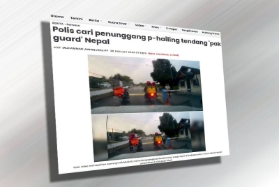 Laporan Sinar Harian pada Ahad.