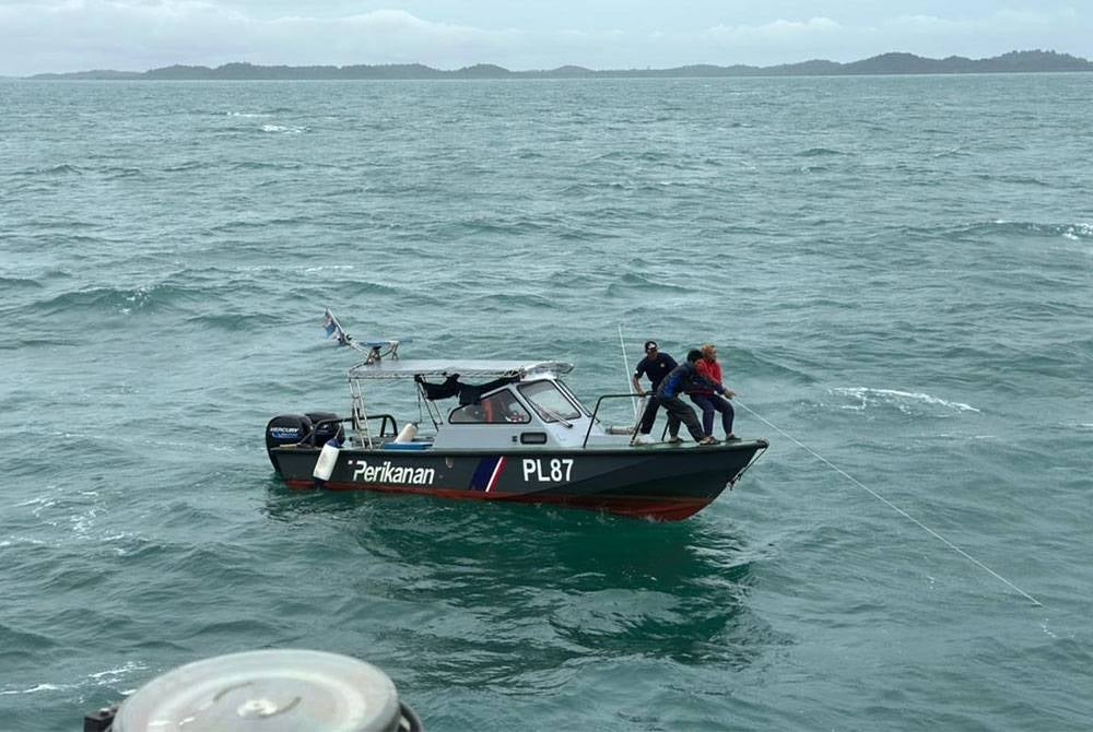 Bot Jabatan Perikanan Johor yang dilaporkan hilang.