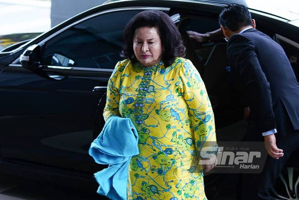 Isteri bekas Perdana Menteri Datin Seri Rosmah Mansor hadir di Kompleks Mahkamah Kuala Lumpur hari ini.