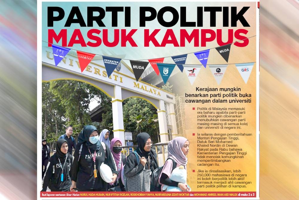 Laporan muka depan Sinar Harian pada Jumaat.