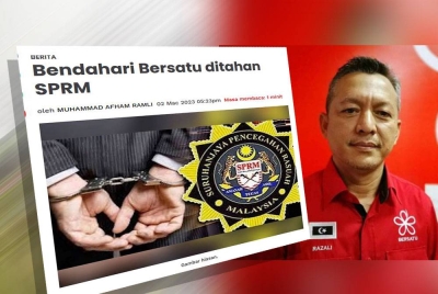 Laporan Sinar Harian. Razali (gambar kanan).