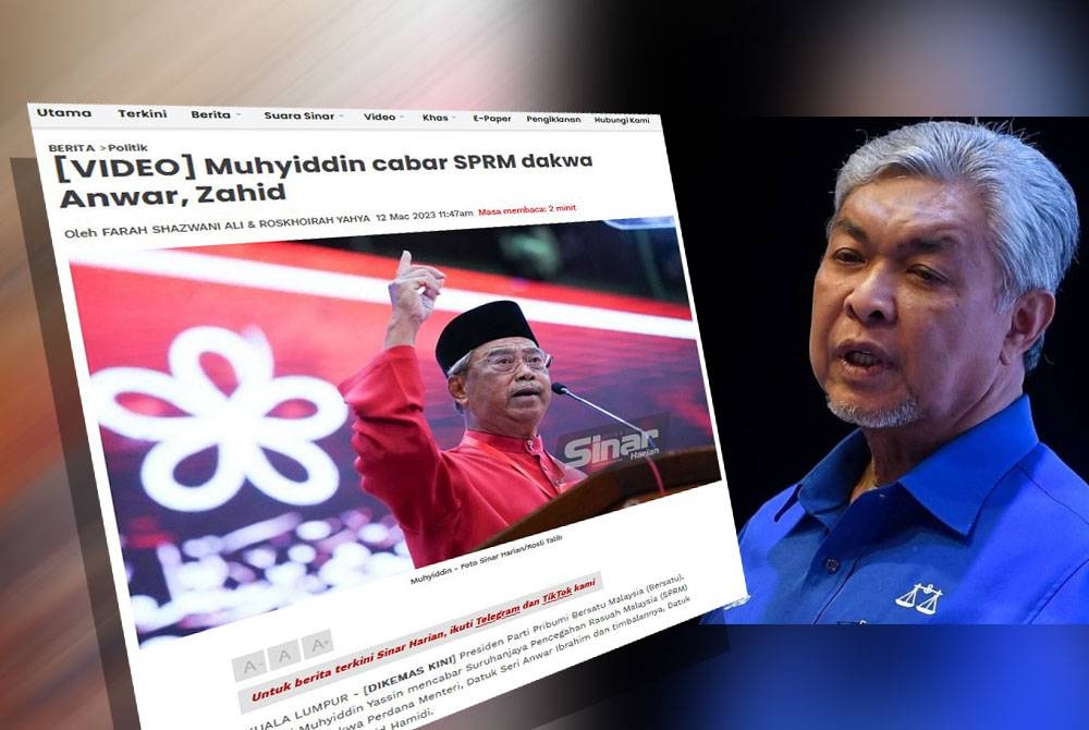 Ahmad Zahid (kanan).