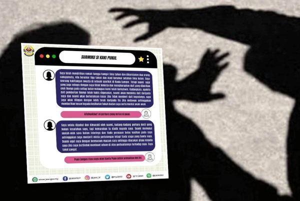 Seorang pelajar lelaki cedera dipercayai dipukul pelajar berusia 17 tahun di sebuah sekolah berasrama di Bentong, pada Jumaat. - Gambar hiasan (Gambar kecil: Himpunan kisah rumah tangga babitkan kisah 'Suamiku Si Kaki Pukul' dikongsikan Jawi menerusi ciapan di Twitter pada Isnin.)