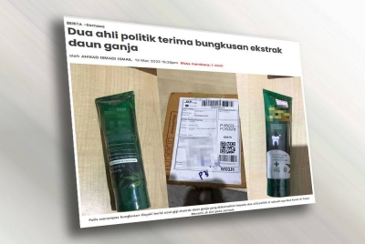 Laporan Sinar Harian pada Isnin.