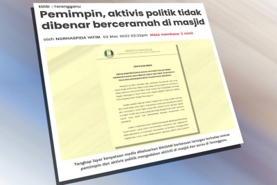 Laporan Sinar Harian pada 3 Mac lalu.