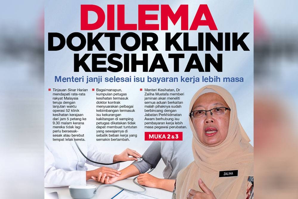 Laporan muka depan Sinar Harian 15 Mac.