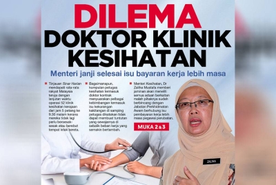 Laporan muka depan Sinar Harian 15 Mac.