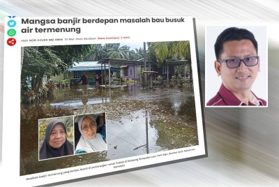 Laporan Sinar Harian pada Rabu. (Gambar kecil: Mohd Fadhil)