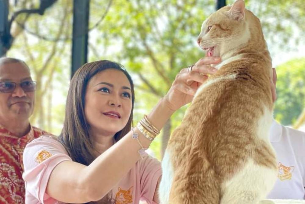 Tengku Permaisuri turut berkenan melepaskan beberapa ekor kucing dari sangkar sebagai simbolik pelancaran serta turut meluangkan masa melawat sekitar taman