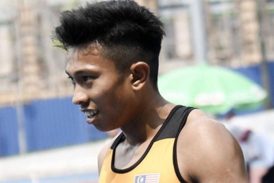 Khairul Hafiz meraih emas dengan catatan masa 10.34 saat pada Kejohanan Siri Shield: Darren Thrupp Shield di Queensland, Australia semalam.