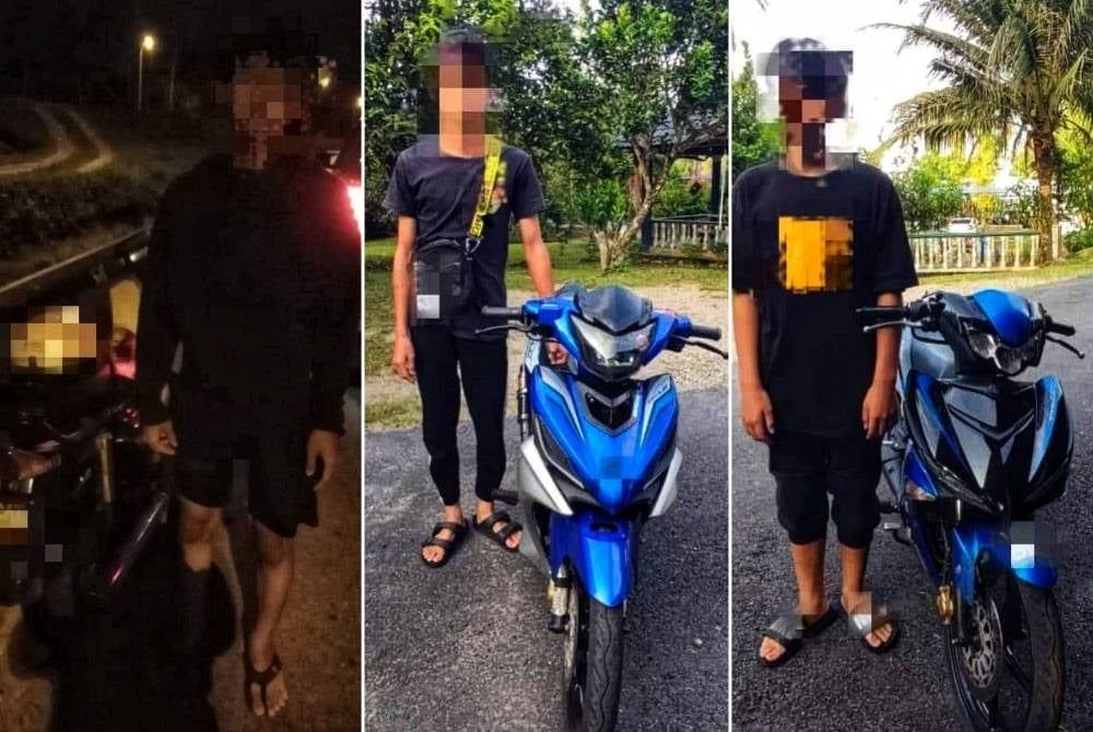 Antara remaja yang ditahan melakukan aksi berbahaya dan ala Superman di Lebuhraya Kuala Lumpur-Karak pada Ahad. - Foto: PDRM