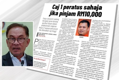 Laporan Sinar Harian. (Gambar kecil: Anwar)