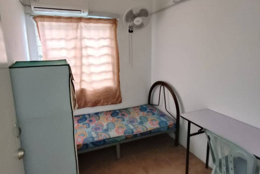 Bilik penyewa bernilai RM400.