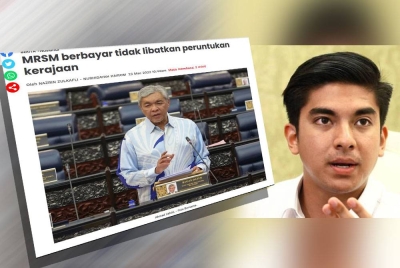 Laporan Sinar Harian pada Khamis. Syed Saddiq Syed Abdul Rahman (kanan).