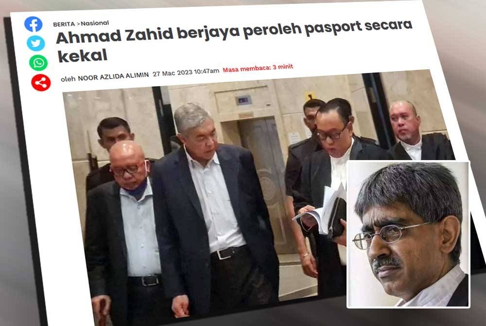 Laporan Sinar Harian. Gambar kecil: Mohamed Haniff Khatri