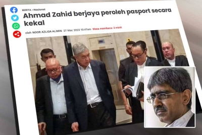 Laporan Sinar Harian. Gambar kecil: Mohamed Haniff Khatri