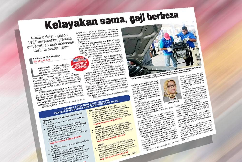 Laporan Sinar Harian pada Isnin