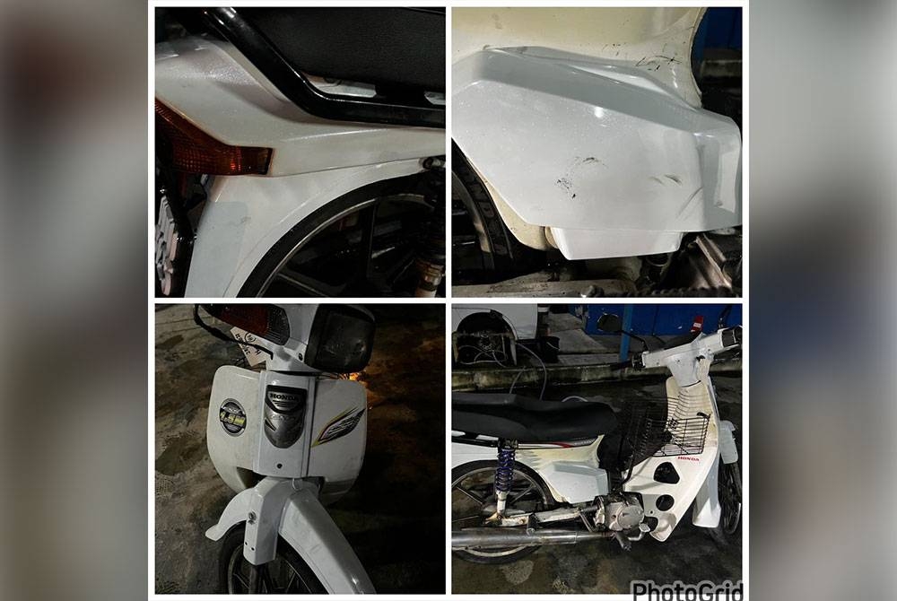 Une moto a été utilisée par le suspect dans l'incident de vol à Jalan Tasek Tambahan ici mardi.