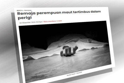 Laporan Sinar Harian pada 23 Disember lalu.