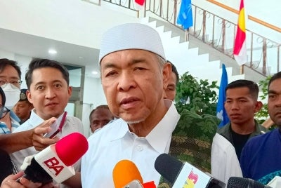 Ahmad Zahid ketika ditemui di Bagan Datuk.