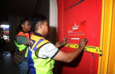 Tujuh premis pelacuran diserbu dan ditutup DBKL dalam satu operasi bersama PDRM di Jalan Petaling.